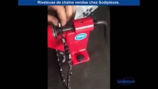 Riveteuse d'atelier pour chaine de tronçonneuse