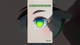🥶EASY Colouring Anime Eyes step by step with Procreate 🤯#anime #drawing #art