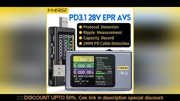 FNB58 USB Tester Voltmeter Ammeter TYPE-C Fast Charge Detection Trigger Capacity Measurement Ripple