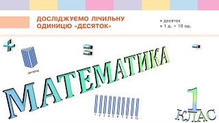 картинка: Математика 1 клас НУШ. Досліджуємо лічильну одиницю 