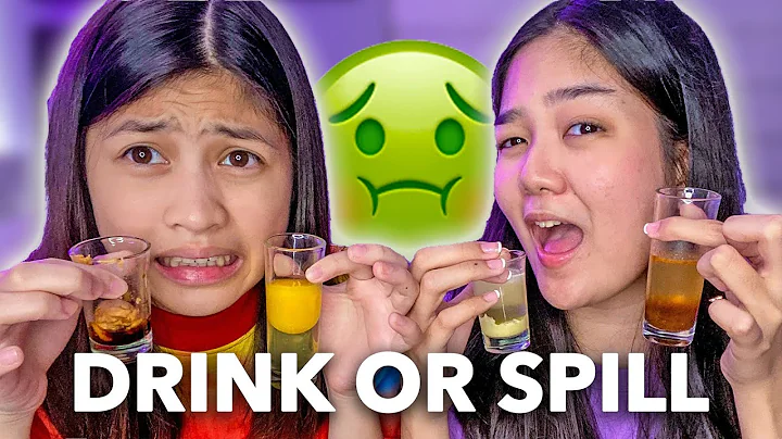 DRINK or SPILL Challenge with my sister! | Nina St...