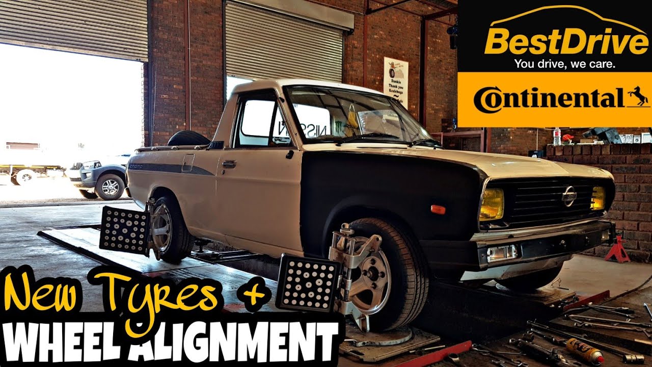 Nissan 1400 / New Tyres + Wheel Alignment - YouTube