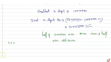 The number of numbers of 7 digits whose sum of digits is even, is