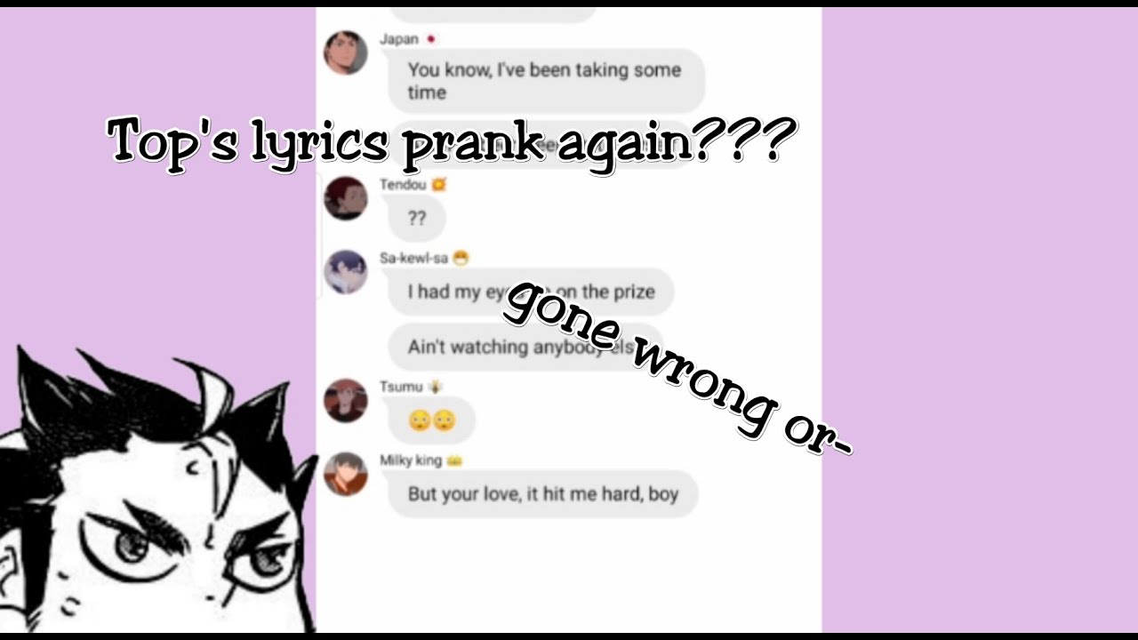 Another lyric prank from top | Haikyuu lyric prank | Strip that down