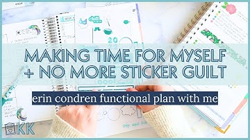 Erin Condren Functional Plan with Me Weekly Planner Overview on Notes Page Week on One Page Layout