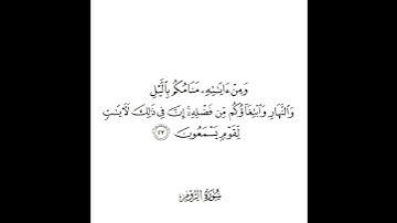 سورة الروم - الآية (٢٣)
