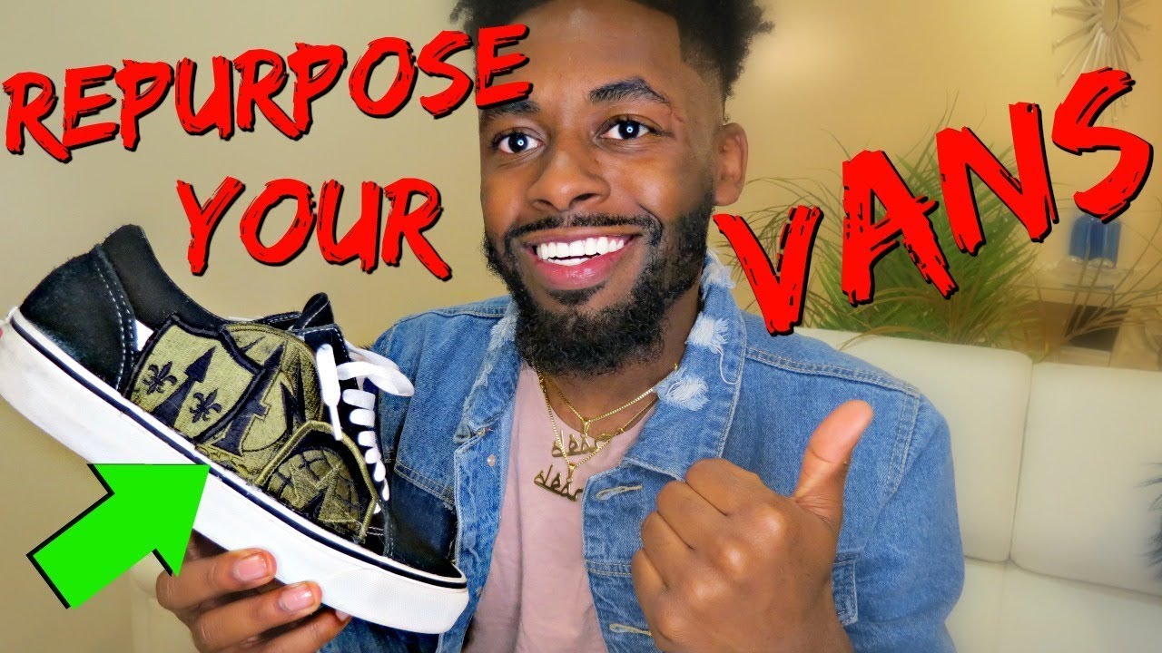 How to fix your destroyed Vans : DIY patch tutorial - YouTube