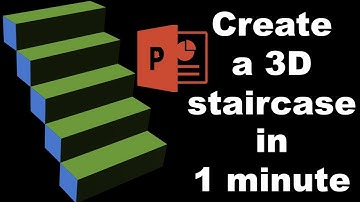 how to create a 3d staircase in PowerPoint im one minute