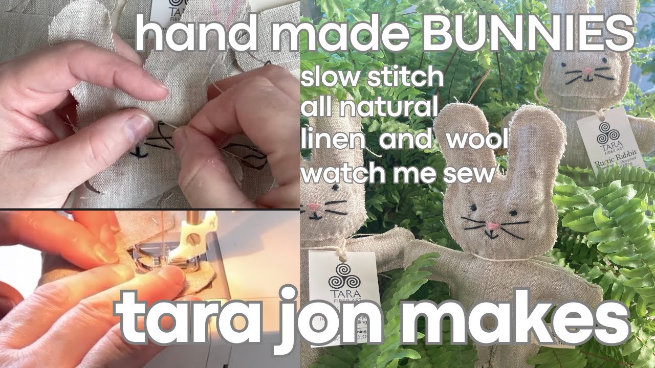 Rustic Rabbit - slow stitch hand made all natural doll - YouTube