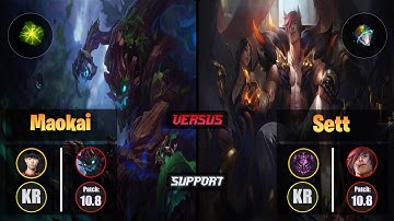Lehends MAOKAI (Support) [Aftershock] VS SETT - Master KR Patch 10.8