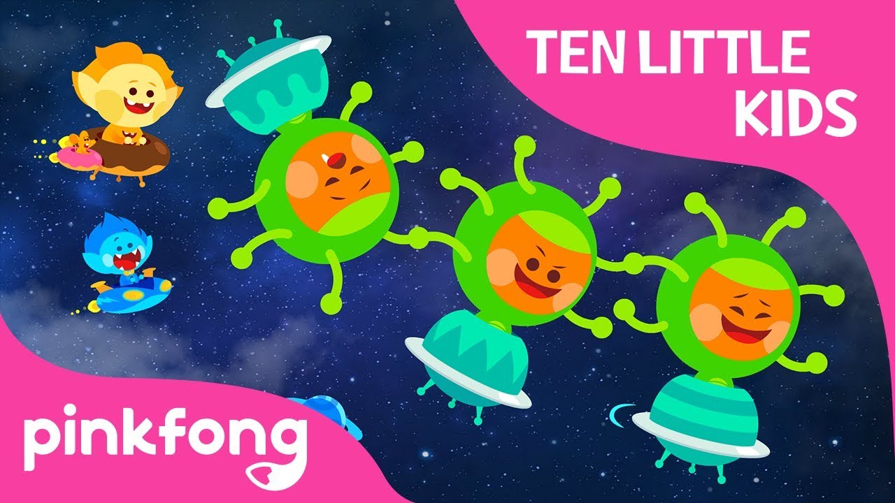 Ten Little Alien Kids | Ten Little Kids Songs | Pinkfong Songs for Children