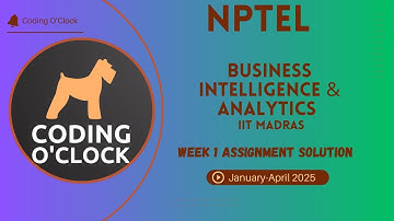 NPTEL Business Intelligence & Analytics Week 1 Assignment Solution January - April 2025 | IIT Madras