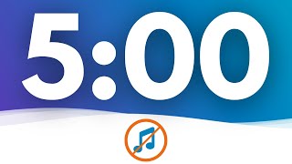 5 Minute Countdown Timer no Music for Classroom | 🔔 Alarm | HD Calming Waves 🌊