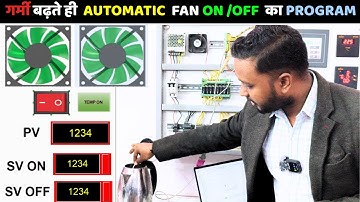 Automatic Fan ON/OFF with Temperature | PLC + HMI Display Project | Smart System 2025 |