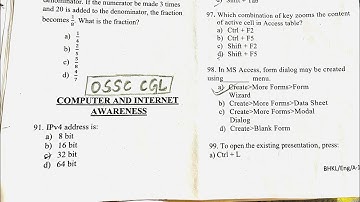 OSSC CGL Computer Answers | Computer & Internet Awareness Questions Discussion | OSSC CGL 2023 |