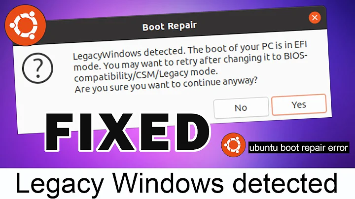 How to Fix Legacy Windows Detected the Boot of Your Pc is in UEFI Mode Boot Repair [2021-Guide]