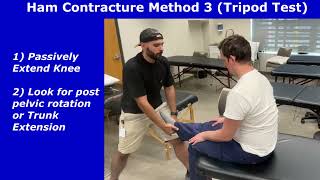 Hamstring Contracture test 3 Tripod Test