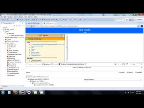 TestNG Eclipse Java Selenium - OpenCart Wish List Unit Test