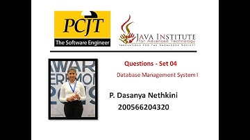 Question Set 04 | Database Management System | Java Institute