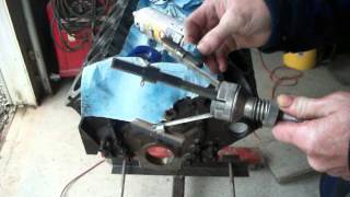 How to use a cylinder honing tool for a drill.  Engine rebuild Video # 10