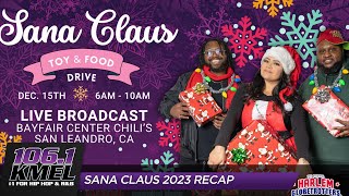 Sana Claus Toy & Food Drive 2023 Recap!
It is our 10th Annual Sana Claus event! Thank you to all who were able to donate today. Special shoutout to Patelco Credit Union, Alameda County Community Food Bank, Alameda County Fire, Harlem GlobeTrotter, Ms. Merill Makes, Chilis at Bayfair Center in San Leandro AND Kron 4 for coming through! Sana Claus Toy & Food Drive 2023 Recap!