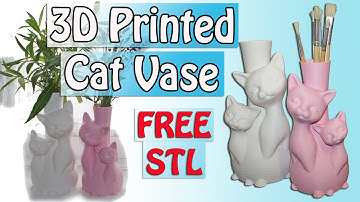 From Imagination to 3D: Crafting a Unique Cat Vase - Free STL Model