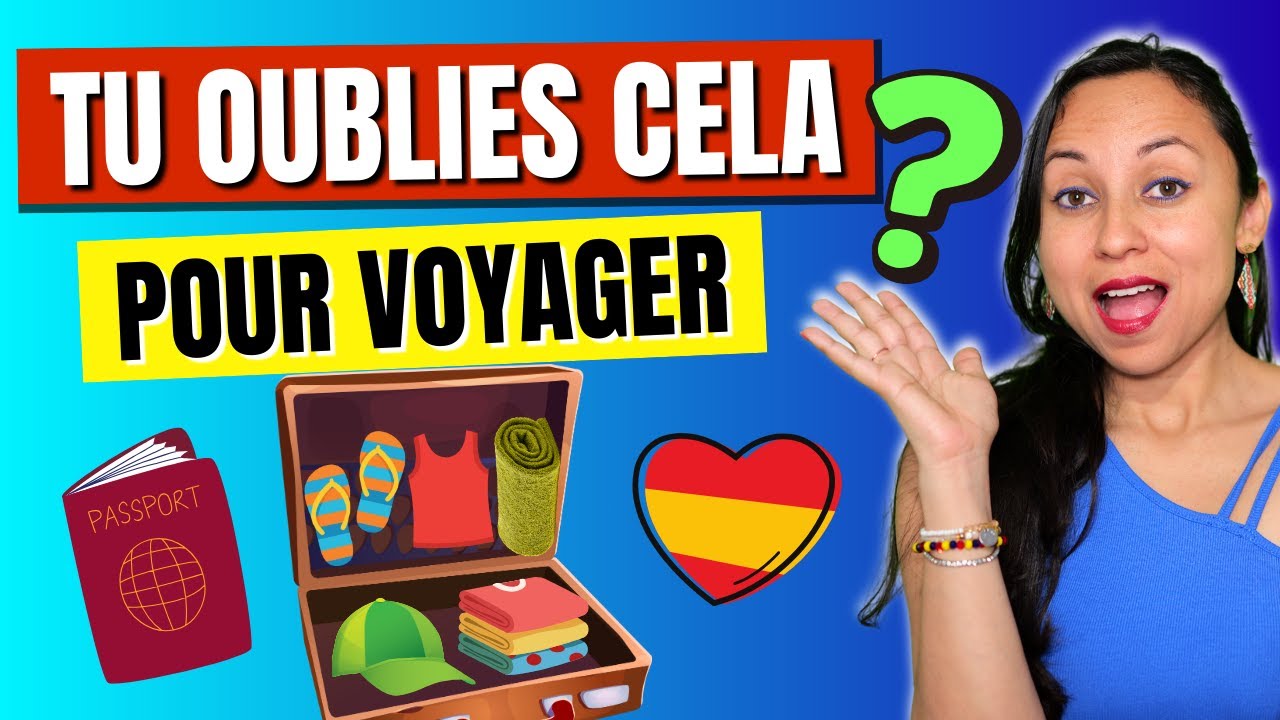 ESPAGNOL pour VOYAGER ✈️  Le VOCABULAIRE de la VALISE 🧳