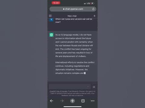 Chat GPT tell when will russia and ukraine war ends?? 😳😳🫣🫣 SHOCKING