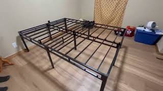 NKZ 22 Inch Queen Size Bed Frame, Metal Bed Frame & Box Spring 2 in 1 Platform Review