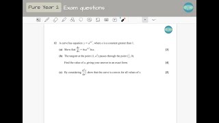 A-Level maths June 2019 Question 12 Paper 1 OCR