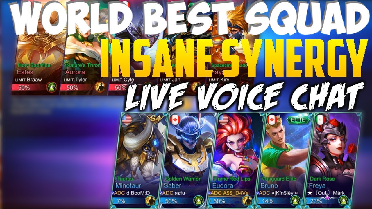 World Best Squad Insane Five Man Gameplay Mobile Legends