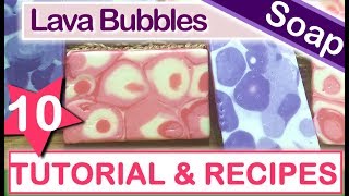 TUTORIAL ~ Lava Bubbles - Cold Process Soap Swirl Technique : Lesson 2 (Part 10 of 10)