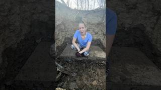 OffGridMisty 😙 ROOT CELLAR Update ⛏️🤠 #offgridmisty #offgrid #rootcellar #rootvegetables #pickaxe