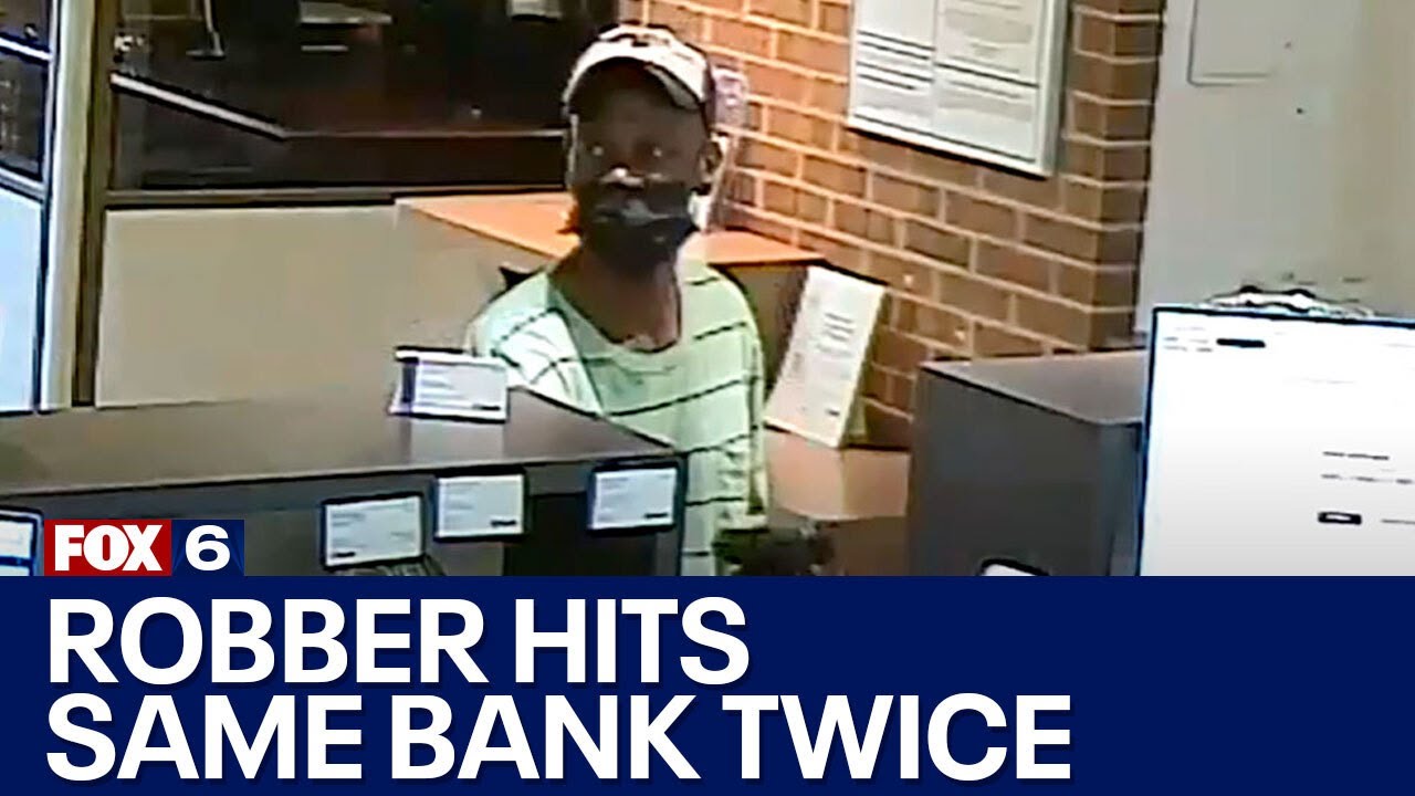 Kenosha bank robbery, suspect caught on camera | FOX6 News Milwaukee ...