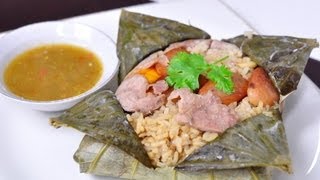 [Thai Food] Rice Wrapped in Lotus Leaf (Kao Hor Bai Bua)