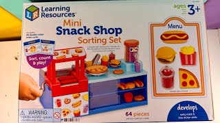 LIVE | Unboxing Learning Resources Mini Snack Shop Sorting Set