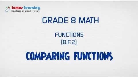 8.F.2 - Comparing Functions(Grade 8 Math) | www.lumoslearning.com