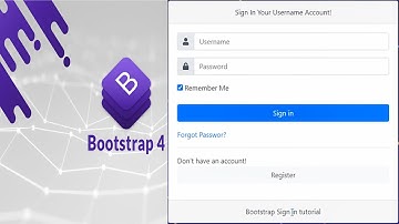 Bootstrap 4 - UI Login page - Netbean IDE 8.2