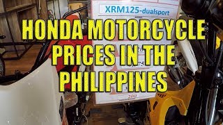 Honda Motorcycle Prices In The Philippines Youtube