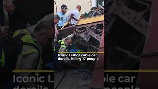 Iconic Lisbon cable car derails, killing 17 people | AJ #shorts