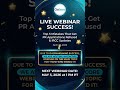 Huge Success, come join us for the encore next Sunday, May 03 at 1 PM PT.