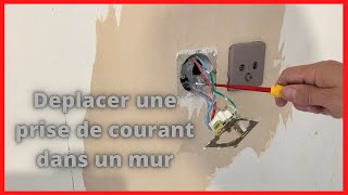 Comment Déplacer et Rallonger une prise de courant dans un mur sans boite de raccordement ...