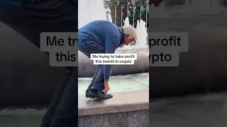 Me trying to take profit this month in crypto 🚀🤣