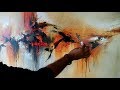 Abstract painting  demonstration of abstract painting painted rythm  acrylics