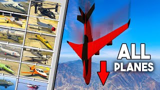 DROPPING ALL PLANES IN GTA 5 (WHICH WILL REACH FIRST?) [8 YEAR SPECIAL]