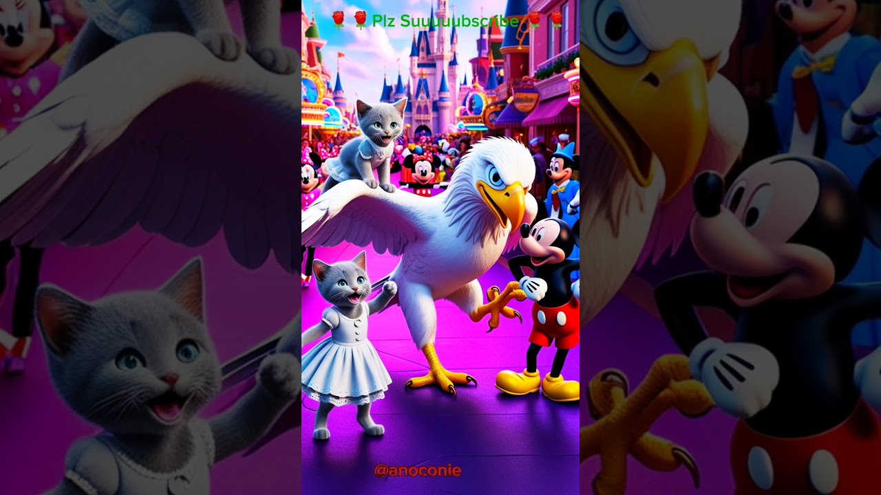 "Skybound Pals: The Kitten and the Eagle's Magical Adventure" 