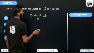 The vector projection of a vector 3i^+5k^ on y-axis is:....