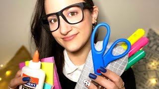 ASMR • Tapping & Scratching on 20+ School Supplies (Soft Whispering)