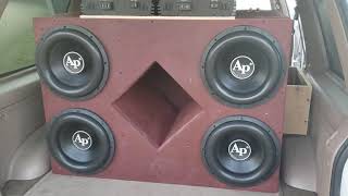 My Audio With 4 12 Audiopipe Subs, 2 Apnk 4000 Watts And 3 North Star Batteries