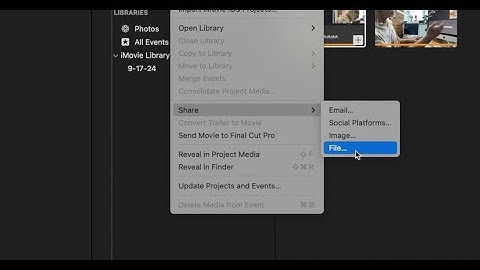 How to export an iMovie project to your Desktop